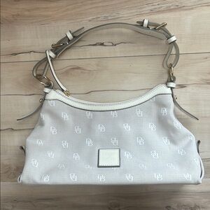 Dooney & Bourke Cream Monogram Shoulder Bag